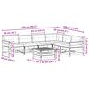 vidaXL 7 pcs conj. lounge de jardim c/ almofad&otilde;es pinho maci&ccedil;o branco