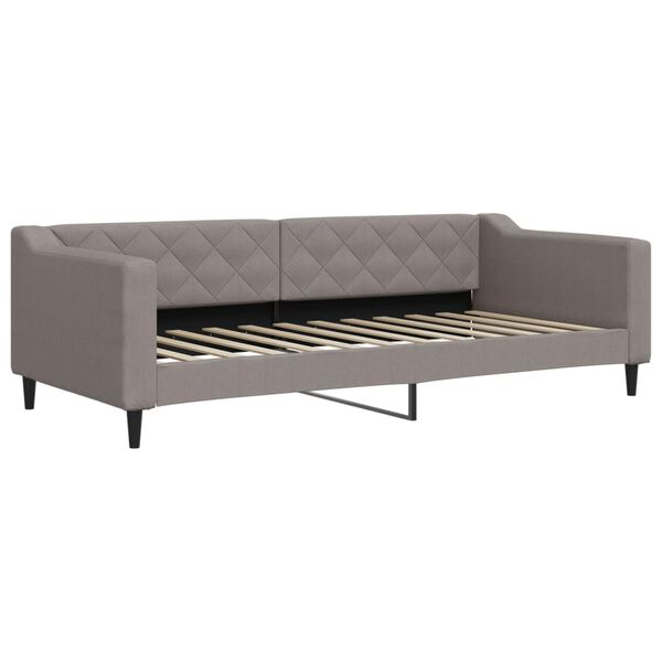 vidaXL Sof&aacute;-cama 90x200 cm tecido cinzento-acastanhado