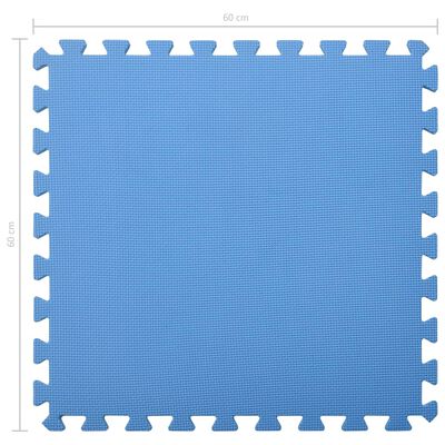 vidaXL Tapetes de chão 6 pcs 2,16 ㎡ espuma de EVA azul