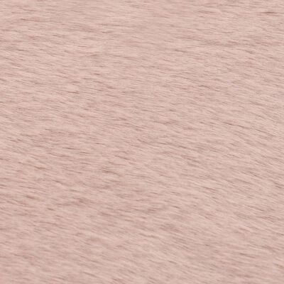 vidaXL Tapete em pele de coelho artificial 160x230 cm rosa velho