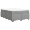vidaXL Cama com molas/colch&atilde;o 160x200 cm tecido cinzento-claro
