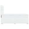 vidaXL Cama com molas/colchão 90x200 cm couro artificial branco