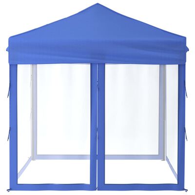 vidaXL Tenda para festas dobrável com paredes laterais 2x2 m azul
