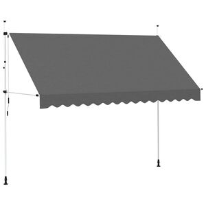 vidaXL Toldo retr&aacute;til manual 350 cm antracite