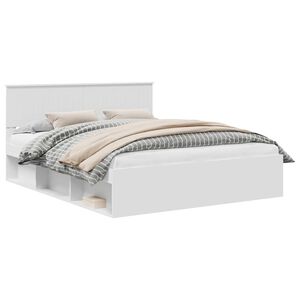 vidaXL Estrutura da Cama com cabeceira Branco 160 x 200 cm