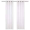 vidaXL Cortinas com argolas de metal 2 pcs algod&atilde;o 140x225 cm branco