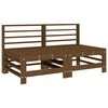 vidaXL Sof&aacute;s de centro para jardim 2 pcs pinho maci&ccedil;o castanho-mel