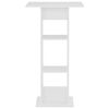 vidaXL Mesa de bar 60x60x110 cm branco