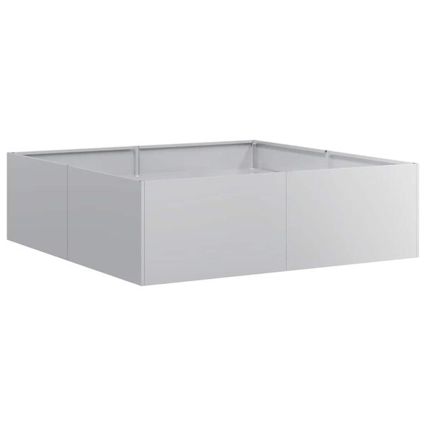 vidaXL Vaso/floreira 100x100x30 cm aço galvanizado