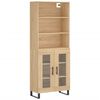 vidaXL Arm&aacute;rio alto 69,5x34x180 cm derivados de madeira cor sonoma