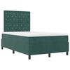 vidaXL Cama Box Spring LED Verde Escuro 120 x 190 cm Veludo