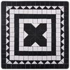 vidaXL 3 pcs conjunto bistro em mosaico azulejos cerâmica preto/branco