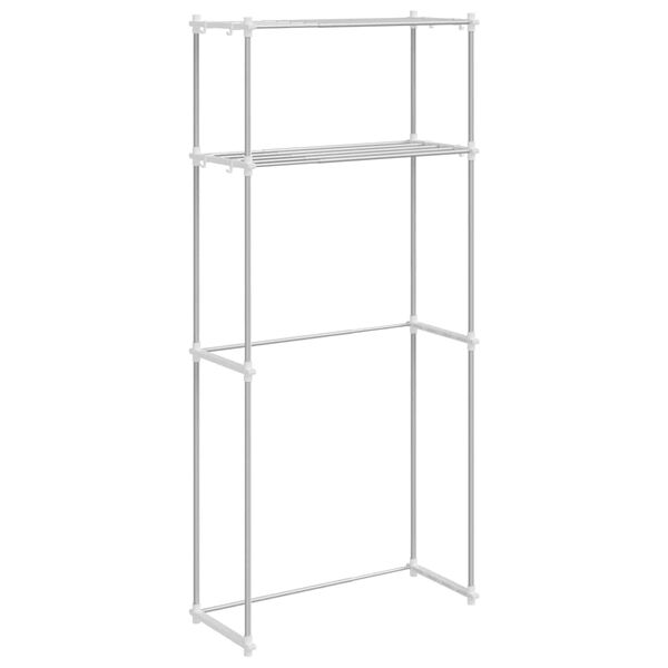 vidaXL Prateleira para M&aacute;quina de Lavar Branco 70 x 27 x 136 cm