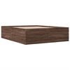 vidaXL Estrutura de cama 150x200cm derivados madeira carvalho castanho