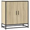 vidaXL Aparador 68x35x76 cm deriv. de madeira/metal carvalho sonoma
