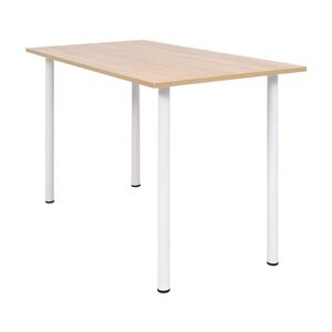 vidaXL Mesa de jantar 120x60x73 cm cor carvalho e branco