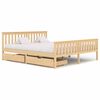 vidaXL Estrutura de cama com 2 gavetas 180x200 cm pinho maci&ccedil;o