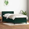vidaXL Cama com molas colch&atilde;o 200x210 cm veludo verde-escuro