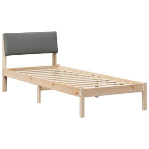 vidaXL Estrutura da cama castanho e cinzento-escuro 80 x 200 cm
