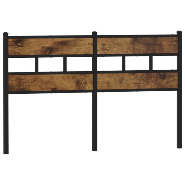 vidaXL Cabeceira de substitui&ccedil;&atilde;o 150cm derivados madeira/ferro carvalho fumado