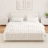 vidaXL Cobertor de Peles de Coelho Branco 150 x 220 cm Poli&eacute;ster