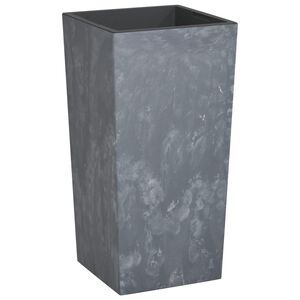 vidaXL Vaso c/ interior remov&iacute;vel 21/49 L + aspeto cimento cinza