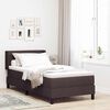 vidaXL Cama Box com colch&atilde;o Marrom Escuro 190 x 90 cm Poli&eacute;ster