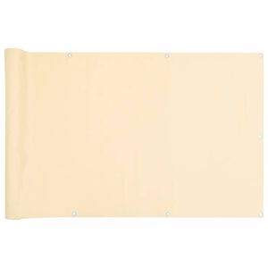 vidaXL Tela de privacidade para varanda 600x90 cm PVC creme