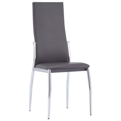 vidaXL Cadeiras de jantar 4 pcs couro artificial cinzento