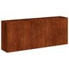 vidaXL Floreira enferrujada 200x40x80 cm a&ccedil;o resistente