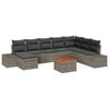 vidaXL Conjunto de Sof&aacute; de Jardim 9 unid. Cinzeto