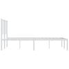 vidaXL Estrutura de cama com cabeceira 120x190 cm metal branco
