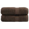 vidaXL Toalhas de bid&eacute; premium SOLUND 2 pcs 30x50 cm 600 gsm castanho