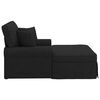 vidaXL Chaise Lounge com Saia Preto 91 x 157 x 91 cm tecido