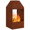 vidaXL Fire Pit Castanho 50 x 50 x 100 cm