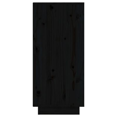 vidaXL Aparador 31,5x34x75 cm madeira de pinho maciça preto