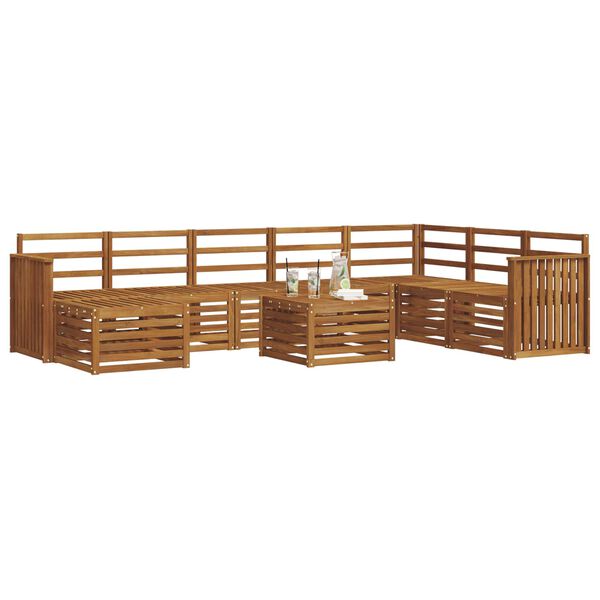 vidaXL Conjuntos de sof&aacute;s Natural Madeira S&oacute;lida de Ac&aacute;cia