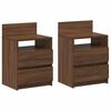 vidaXL Mesas cabeceira 2pcs c/ 2gavetas 40x33x60cm carvalho castanho