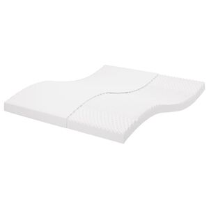 vidaXL Colch&atilde;o de espuma 160x200 cm 7 zonas dureza 20 ILD branco