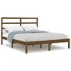 vidaXL Estrutura cama king 150x200 cm madeira maci&ccedil;a castanho-mel