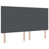 vidaXL Cabeceira LED Cinza Escuro 180 cm Tecido de Veludo Cotele