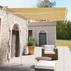 vidaXL Toldo autom&aacute;tico independente 300x250 cm amarelo e branco