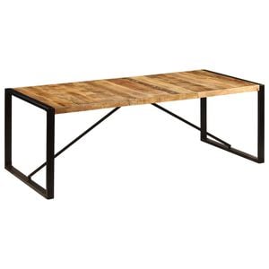 vidaXL Mesa de jantar madeira de mangueira maci&ccedil;a 220x100x75 cm