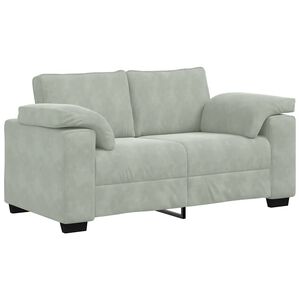vidaXL Sof&aacute;-luvas 160x77x82 cm veludo cinzento-claro