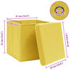 vidaXL Caixas de arruma&ccedil;&atilde;o com tampas 4pcs 32x32x32 cm tecido amarelo
