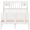 vidaXL Cama com estante sem colch&atilde;o 135x190 cm pinho maci&ccedil;o branco