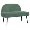 vidaXL Banco estofado com encosto Verde marinho 110 x 60 x 76 cm