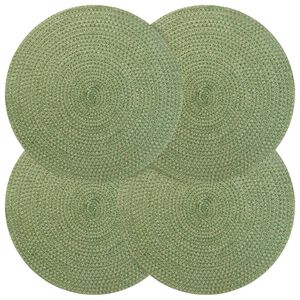 vidaXL Sousplat de Juta 4 unid. Verde-azeitona 100% Juta Tossa