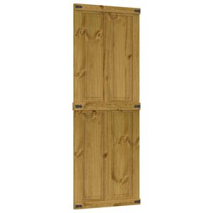 vidaXL Porta de celeiro CORONA 70 x 210 cm Madeira de Pinho Maci&ccedil;a