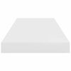 vidaXL Prateleira de parede suspensa 60x23,5x3,8 cm MDF branco